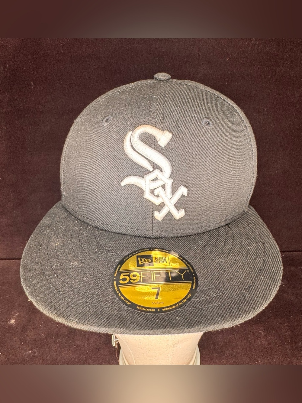 New Era 59FIFTY Chicago White Sox Fitted Hat Size 7 Black MLB